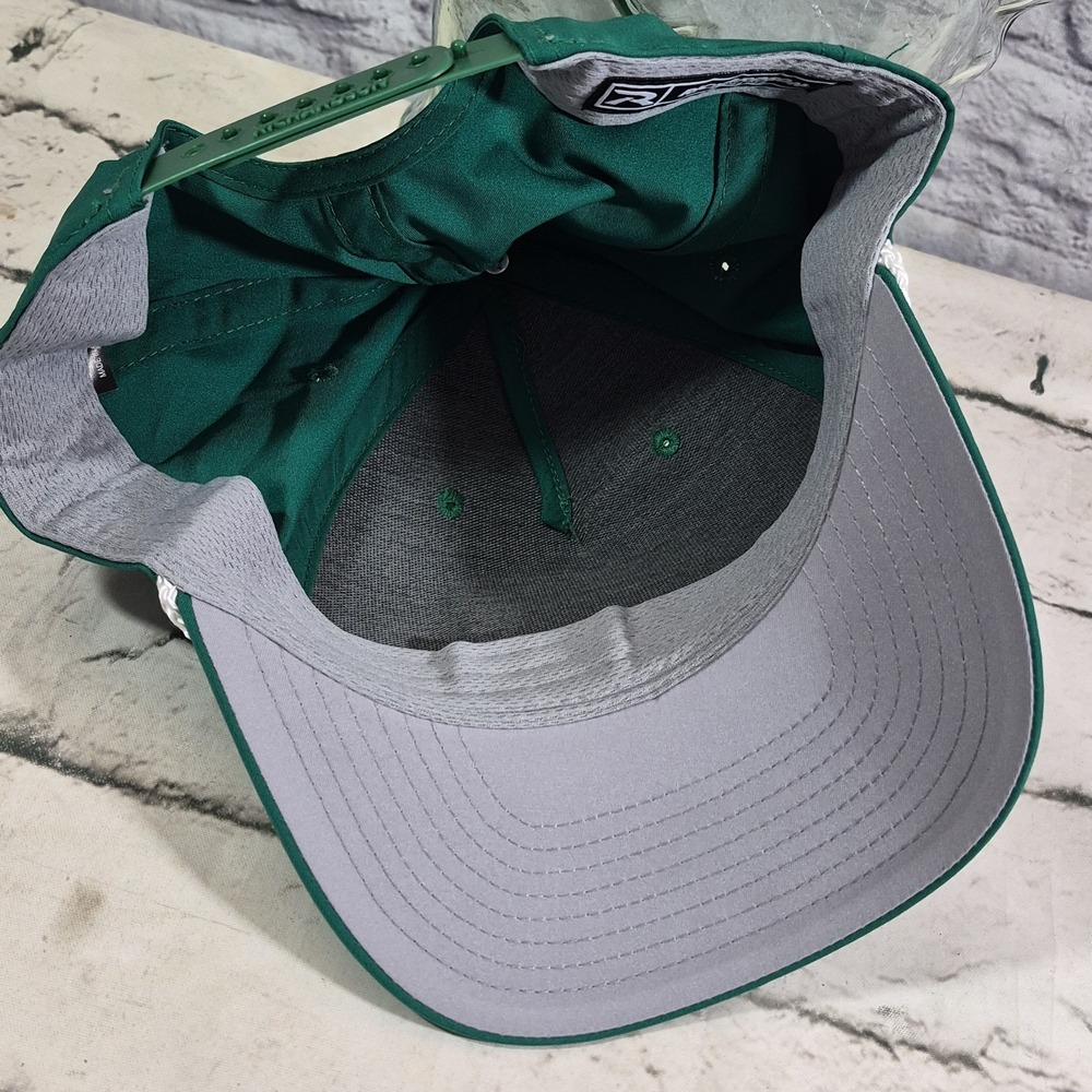 Mountain Dew Hat Green Retro Trucker Rubber Logo Soda Pop Snapback Ball Cap - Picture 6 of 6